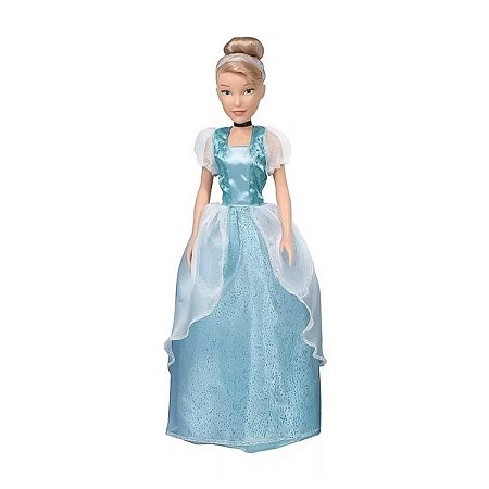 Boneca Cinderela Mini My Size Baby Brink 55cm Ref.1743 Azul