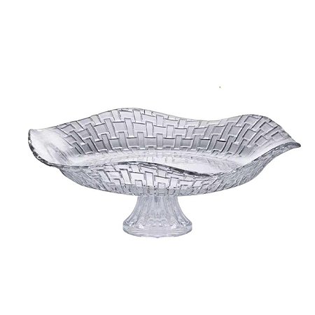Saladeira e Fruteira de Vidro com Pé Gourmet Ruvolo R.456101