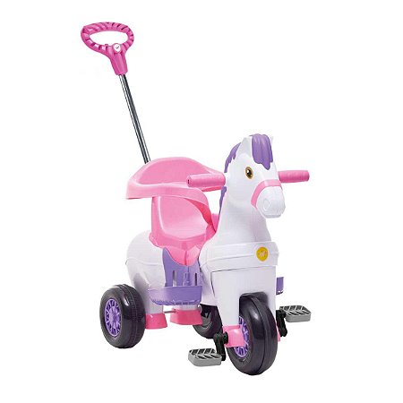 Triciclo Infantil Com Empurrador Calesita Potó Ref.1012 Rosa