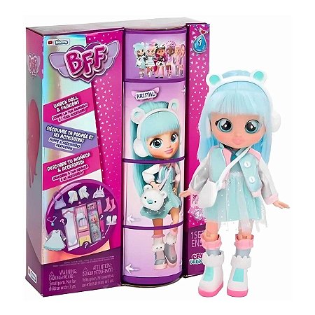 Boneca Cry Babies Bff Kristal Multikids BR2083 Azul
