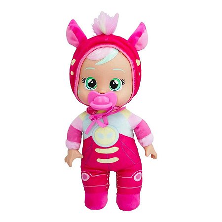 Boneca Cry Babies Multikids Tiny Cuddles BR2298 Rosa/Verde