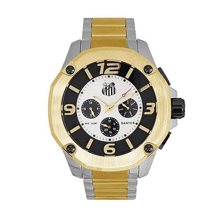 Relógio Masculino Sport Bel Santos SAN-005-1 Dourado e Prata