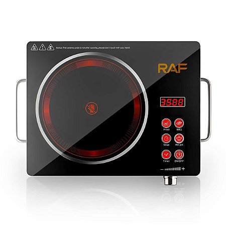 Cooktop Elétrico Infrared RAF 1 Boca 2200W R.8045 Preto 220V