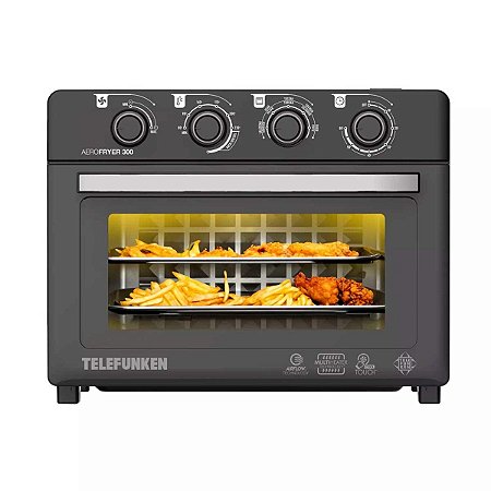 Forno Com Air Fryer Telefunken 30L Aero Fryer 300 Preto 127V