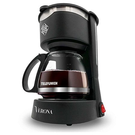 Cafeteira Elétrica Telefunken 600ml 650W Verona Preto - 220V