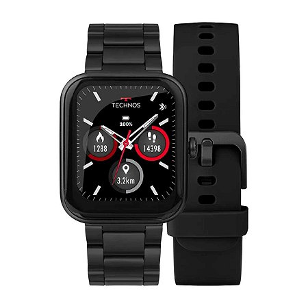 Smartwatch Technos Troca-Pulseira TMAXAO/8P Preto
