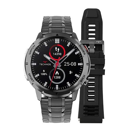 Smartwatch Technos Troca-Pulseira TSPORTSCAB/6F Grafite/Pto
