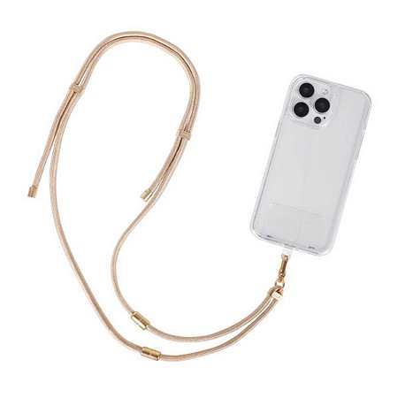 Cordão Para Celular Ajustável Geonav 2 em 1 CDU02L03 Dourado