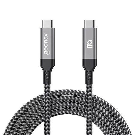 Cabo USB-C para USB-C 3.2 Gen 2x2 Geonav 1,5m UCC07 Cinza