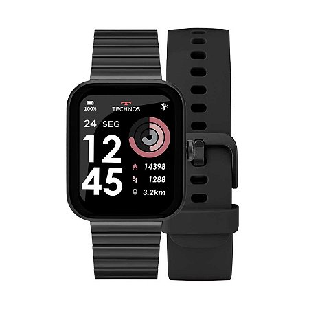 Smartwatch Technos Troca-Pulseira TMAXAI/8P Preto