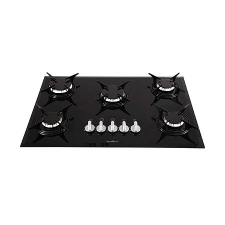 Cooktop de Embutir Britânia 5 Bocas BCT5P Preto Bivolt