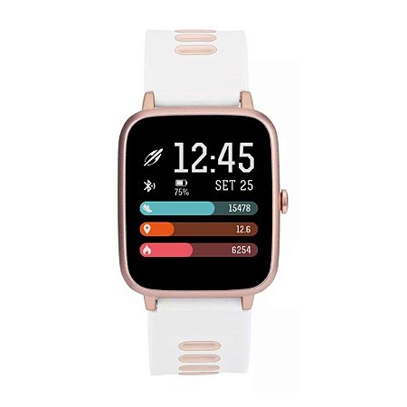 Smartwatch Mormaii Life Com GPS MOLIFEGAN/8B Rosa e Branco