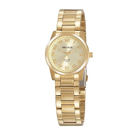 Relógio Feminino Seculus Analógico 20954LPSVDA2 Dourado