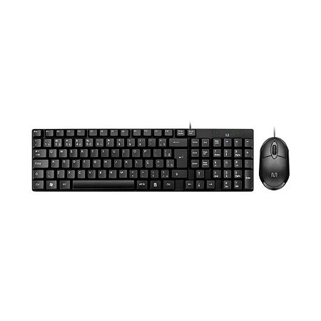 Kit Teclado e Mouse Com Fio Multilaser Conexão USB TC309