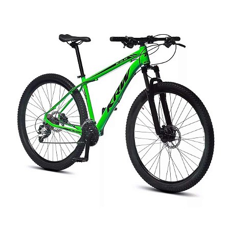 Bicicleta KRW Aro 29 Alumínio Freio a Disco K3.0 Verde/Preto
