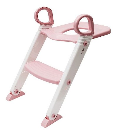 Assento Redutor Com Escada Rosa Baby Buba'