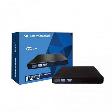 Gravador Dvd Externo Slim Bgde-02 - Bluecase / Usb 2.0