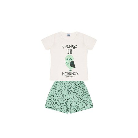 PIJAMA FEMININO ESTAMPA BRILHA NO ESCURO - BICHO BAGUNÇA