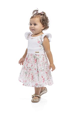 Vestido em Renda Floral - ALEKIDS