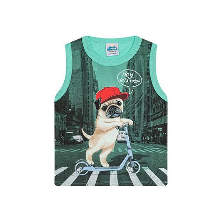 REGATA COM PUFF NA ESTAMPA - BICHO BAGUNÇA