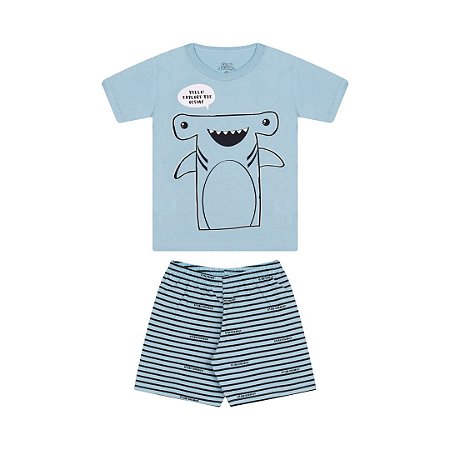 PIJAMA MASCULINO EM MEIA MALHA BRILHA NO ESCURO - BICHO BAGUNÇA