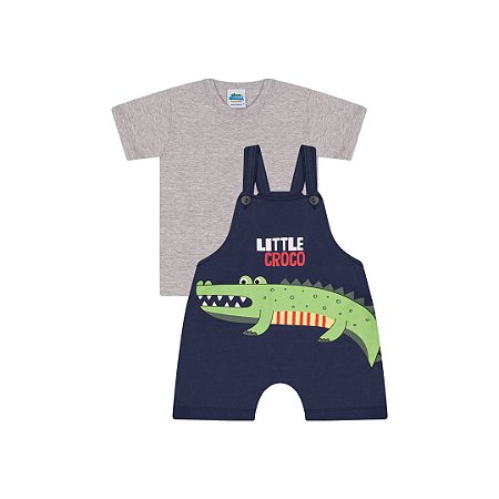 JARDINEIRA MOLETINHO COM CAMISA MEIA MALHA - BICHO BAGUNÇA