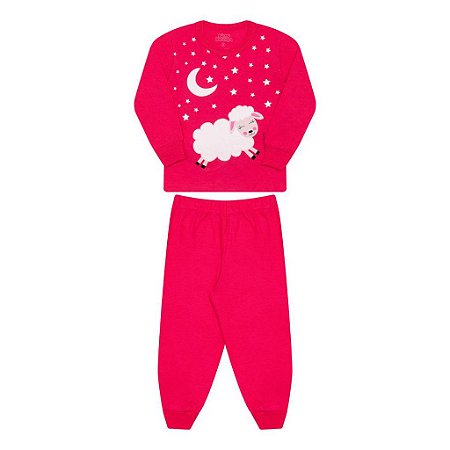 PIJAMA  FEMININO ESTAMPA BRILHA NO ESCURO - BICHO BAGUNÇA