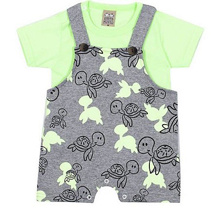 CONJUNTO MASCULINO CAMISETA E JARDINEIRA - RANDA MUNDU