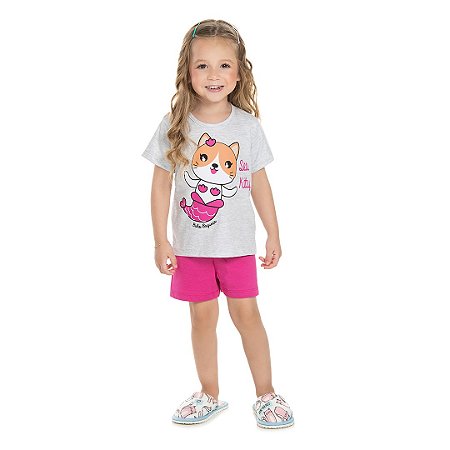 PIJAMA FEMININO EM MEIA MALHA QUE BRILHA ESCURO - BICHO BAGUNÇA