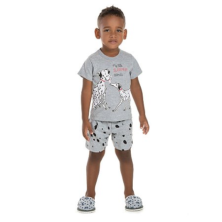 PIJAMA MASCULINO EM MEIA MALHA QUE BRILHA ESCURO - BICHO BAGUNÇA