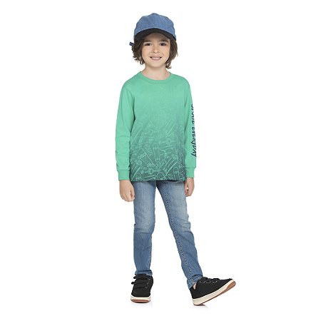 CAMISA EM MEIA MALHA E PUFF NA MANGA - BICHO BAGUNÇA