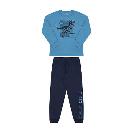 PIJAMA MASCULINO ESTAMPA BRILHA NO ESCURO - BICHO BAGUNÇA
