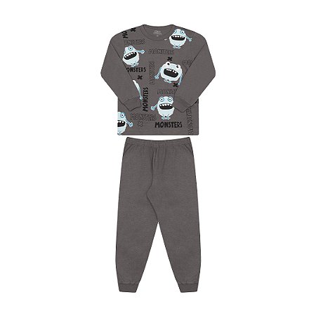 PIJAMA MASCULINO ESTAMPA BRILHA NO ESCURO - BICHO BAGUNÇA