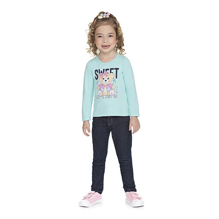 BLUSA EM COTTON COM GLITTER NA ESTAMPA - BICHO BAGUNÇA