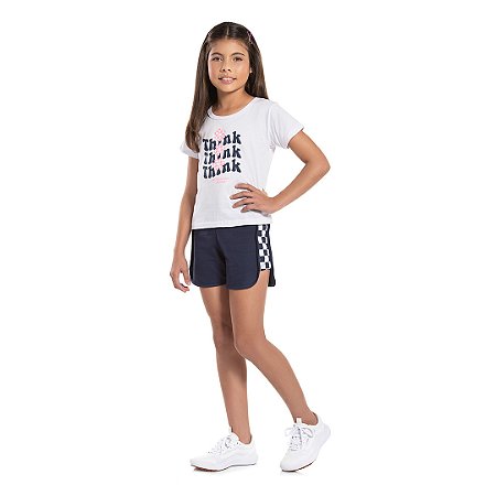 Conjunto feminino em meia malha e moletinho - BICHO BAGUNÇA