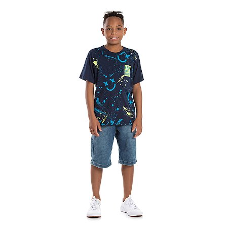 Camiseta masculina em meia malha - BICHO BAGUNÇA