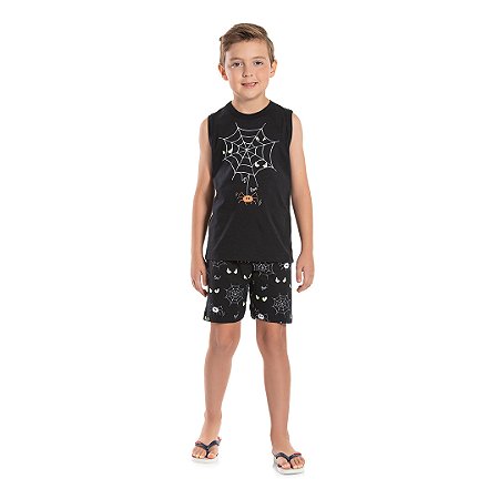 Pijama masculino estampa brilha no escuro - BICHO BAGUNÇA