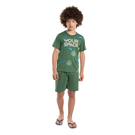 Pijama masculino estampa brilha no escuro - BICHO BAGUNÇA