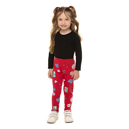 LEGGING DE MOLECOTTON COM ESTAMPA - BICHO BAGUNÇA