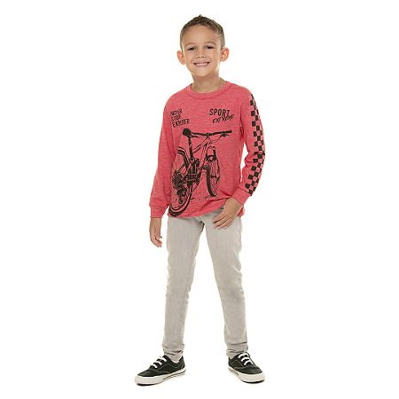 CAMISA MASCULINA DE MEIA MALHA MOULINE - BICHO BAGUNÇA