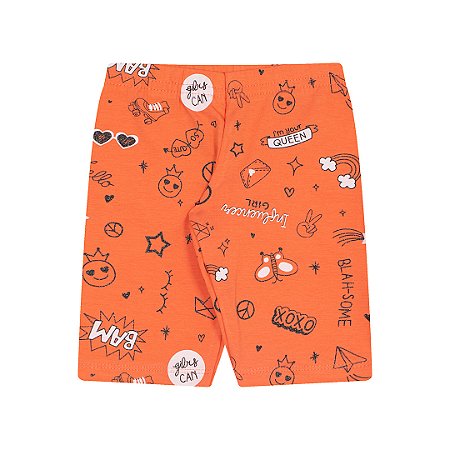 BERMUDA CICLISTA EM COTTON ESTAMPADA - BICHO BAGUNÇA