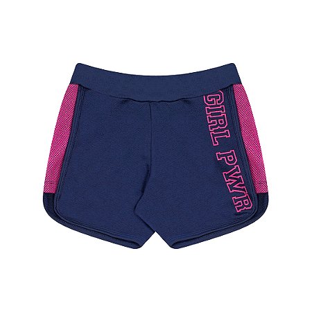 SHORTS DE MOLETINHO C/ DETALHE TELINHA - BICHO BAGUNÇA