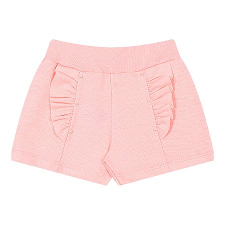 SHORTS EM MOLETINHO C/ PEROLAS APLICADAS - BICHO BAGUNÇA