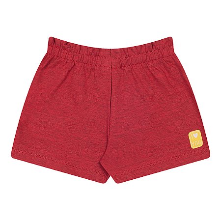SHORTS DE MOLETINHO G FLAME C/ ETIQUETA APLICADA - BICHO BAGUNÇA