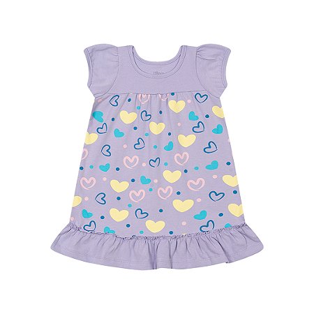VESTIDO EM COTTON C/ BABADO - BICHO BAGUNÇA