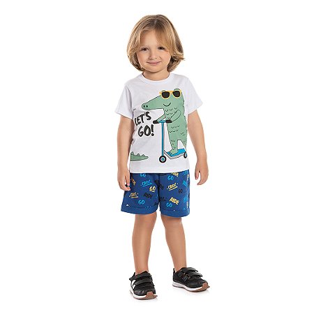 CONJUNTO EM MEIA MALHA E MOLETINHO - BICHO BAGUNÇA
