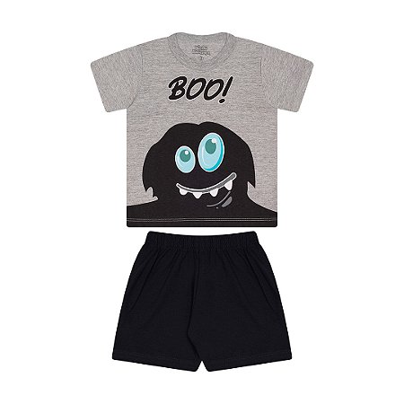 PIJAMA MASCULINO EM MEIA MALHA BRILHA NO ESCURO - BICHO BAGUNÇA