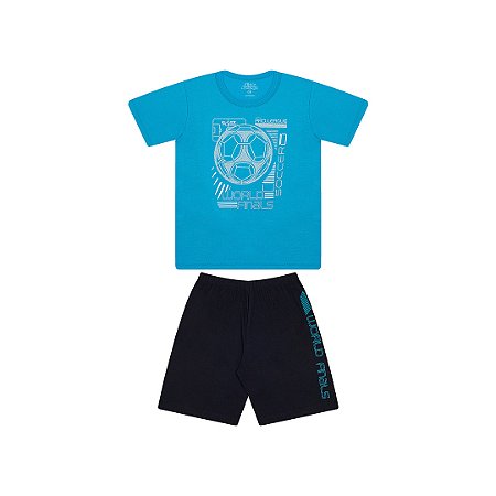 PIJAMA MASCULINO EM MEIA MALHA BRILHA NO ESCURO - BICHO BAGUNÇA