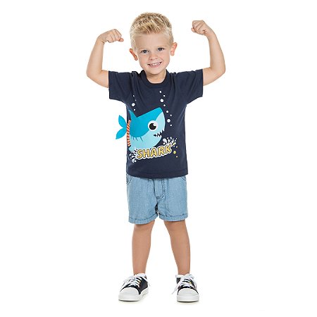 CAMISA MEIA MALHA C/ APLIQUE - BICHO BAGUNÇA