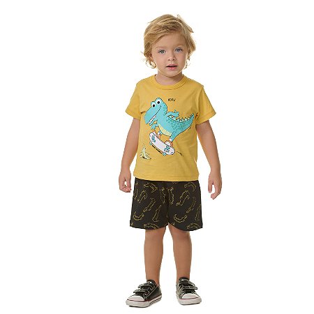 CONJUNTO EM MEIA MALHA E MOLETINHO - BICHO BAGUNÇA
